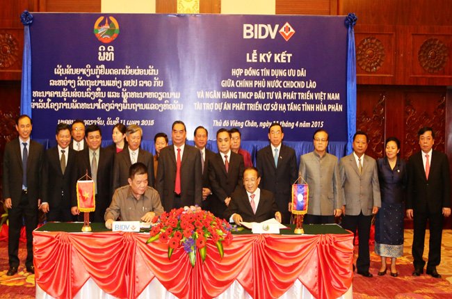 BIDV kí kết gói cho vay ưu đãi với Bộ Tài chính Lào
