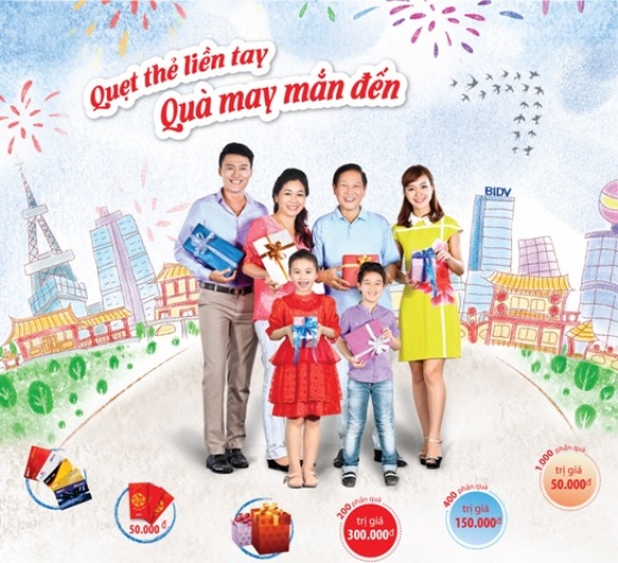 Chào xuân cùng thẻ ghi nợ nội đia