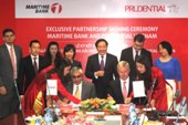 Prudential và Maritime Bank thiết lập hợp tác Bancassurance độc quyền dài hạn tại Việt Nam