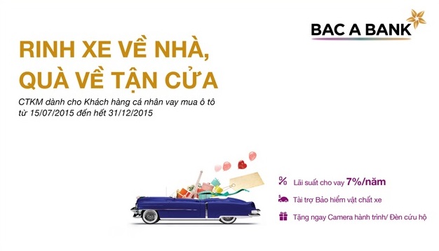 Vay mua xe BAC A BANK và những thông tin cần biết